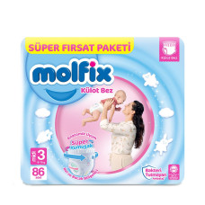 Molfix Super Advantage Pack Pants 6-11 Kg 86 Pcs (Made in Turkey)