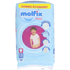 Molfix Jumbo Pants Junior 12-17 Kg 68 Pcs (Made in Turkey)