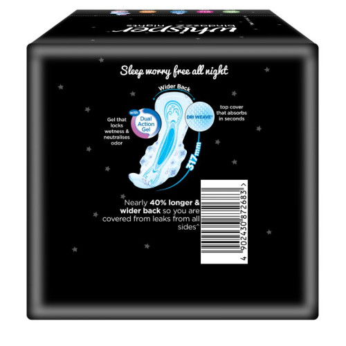 Whisper Bindazzz Nights Heavy Flow Sanitary Pads for Women, XL+ 15 Napkins  at Best Price in Bangladesh